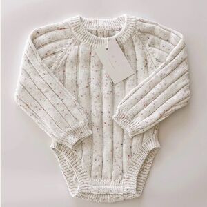 OAT Speckled Knit Baby Onesie